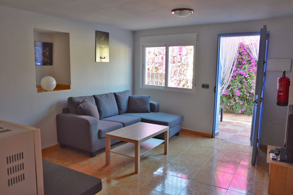 Salón sofa y arbol